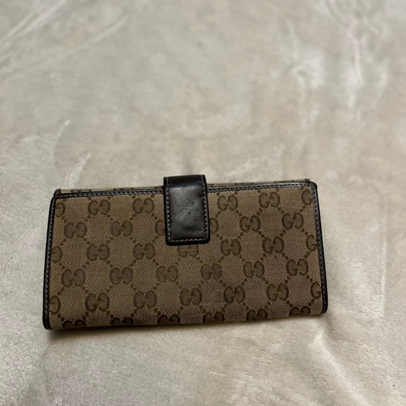 Authentic Gucci monogram canvas long tri-fold wallet - Picture 3 of 9